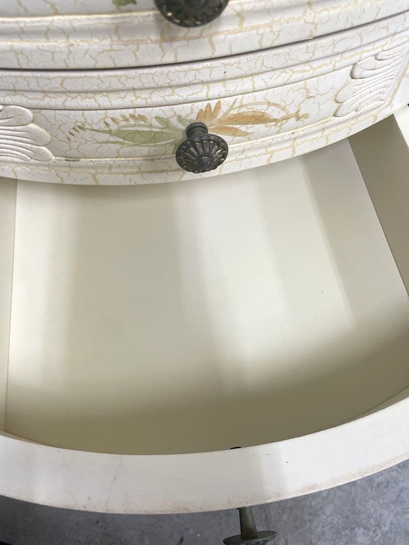 アンティーク調 サイドテーブル 電話台 引き出し付き