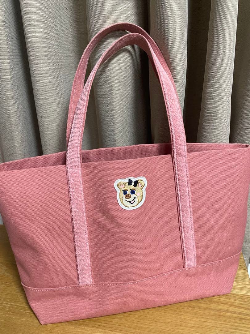 フェイラー　FEILER オールドテディワッペントートバッグ　Lサイズ ピンク