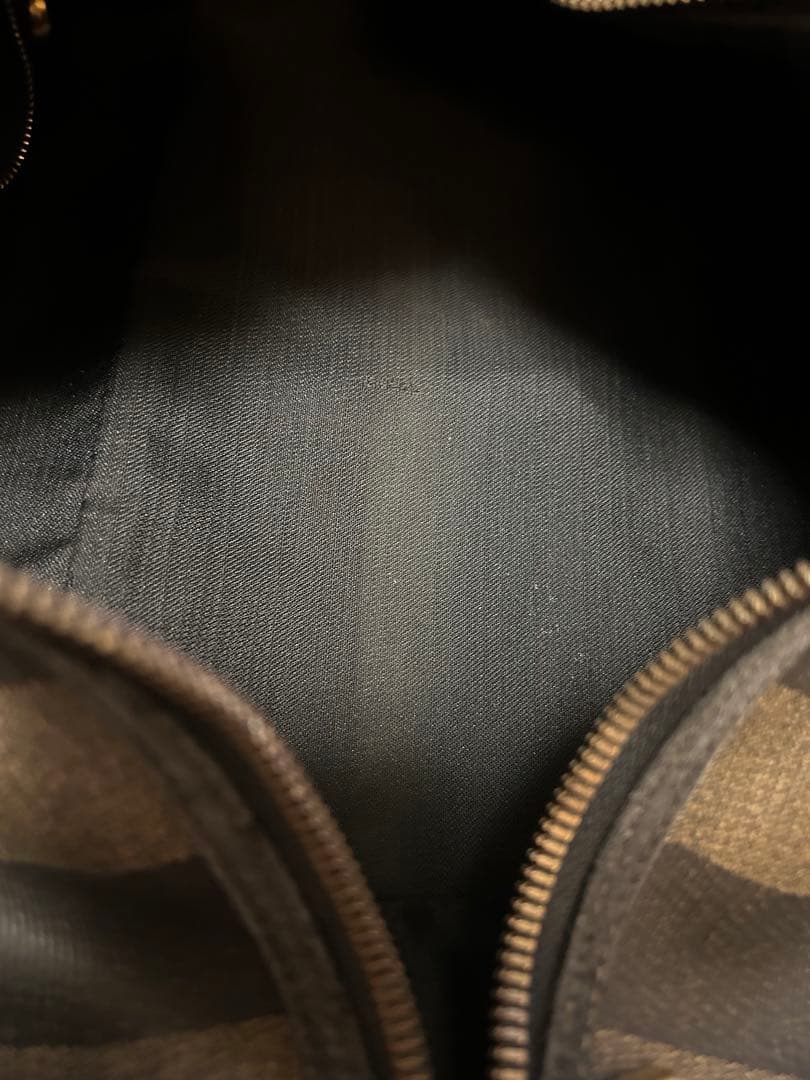 FENDI フェンディ ペカン柄 ミニ ボストンバッグ ハンドバッグ 鍵付