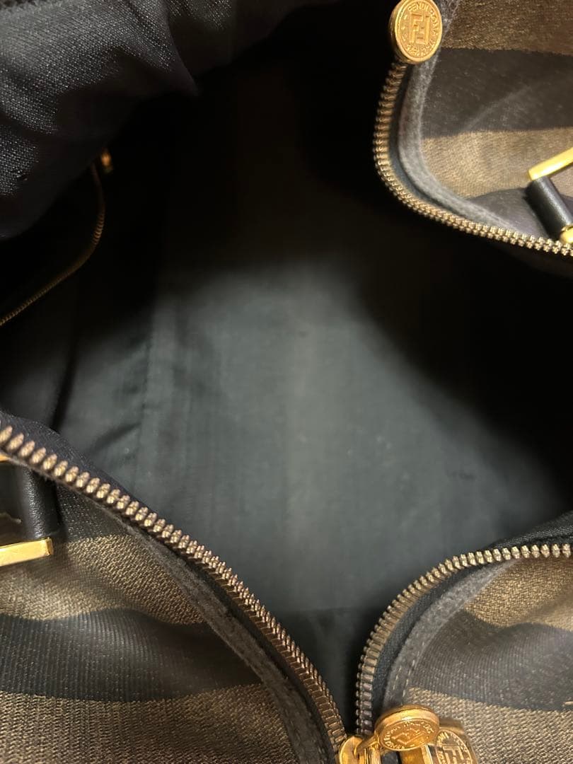 FENDI フェンディ ペカン柄 ミニ ボストンバッグ ハンドバッグ 鍵付