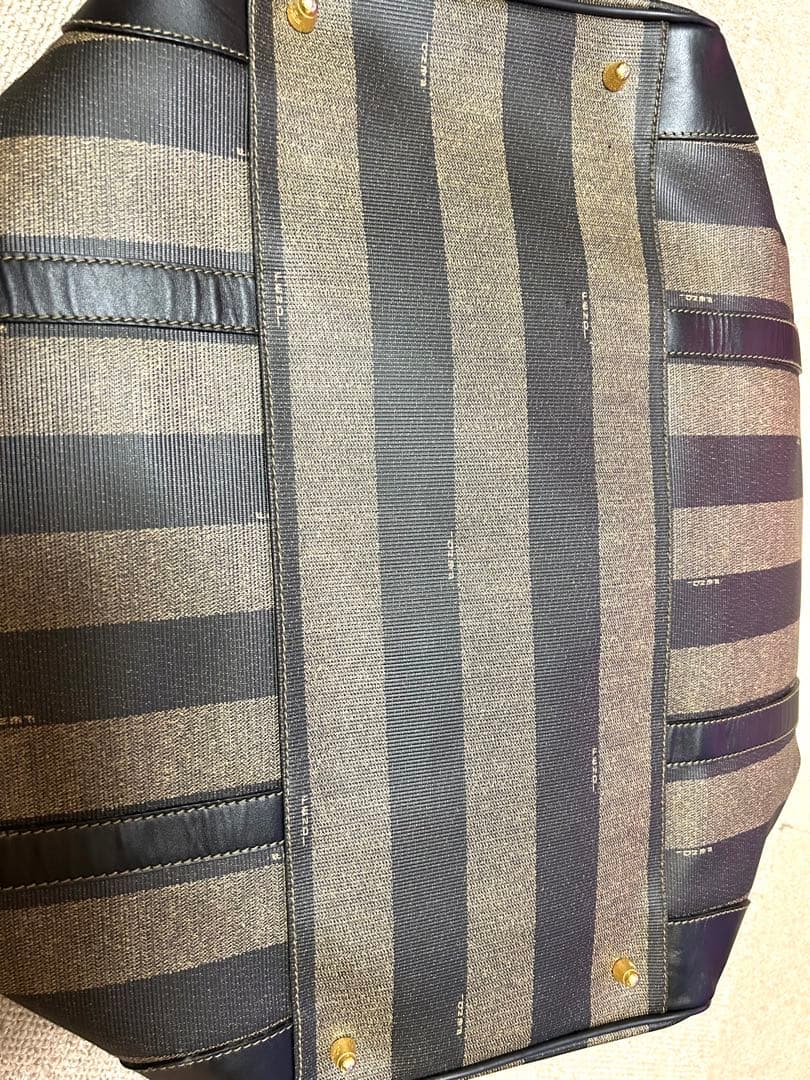 FENDI フェンディ ペカン柄 ミニ ボストンバッグ ハンドバッグ 鍵付