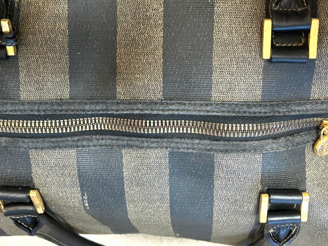 FENDI フェンディ ペカン柄 ミニ ボストンバッグ ハンドバッグ 鍵付