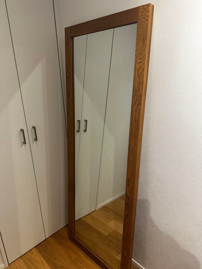 Unico 姿見　オーク製スタンドミラー 幅600mm 高さ1600mm