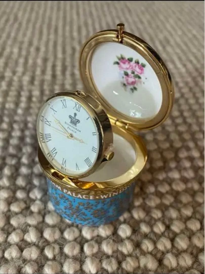 バッキンガムパレス　ミニ時計 陶器製