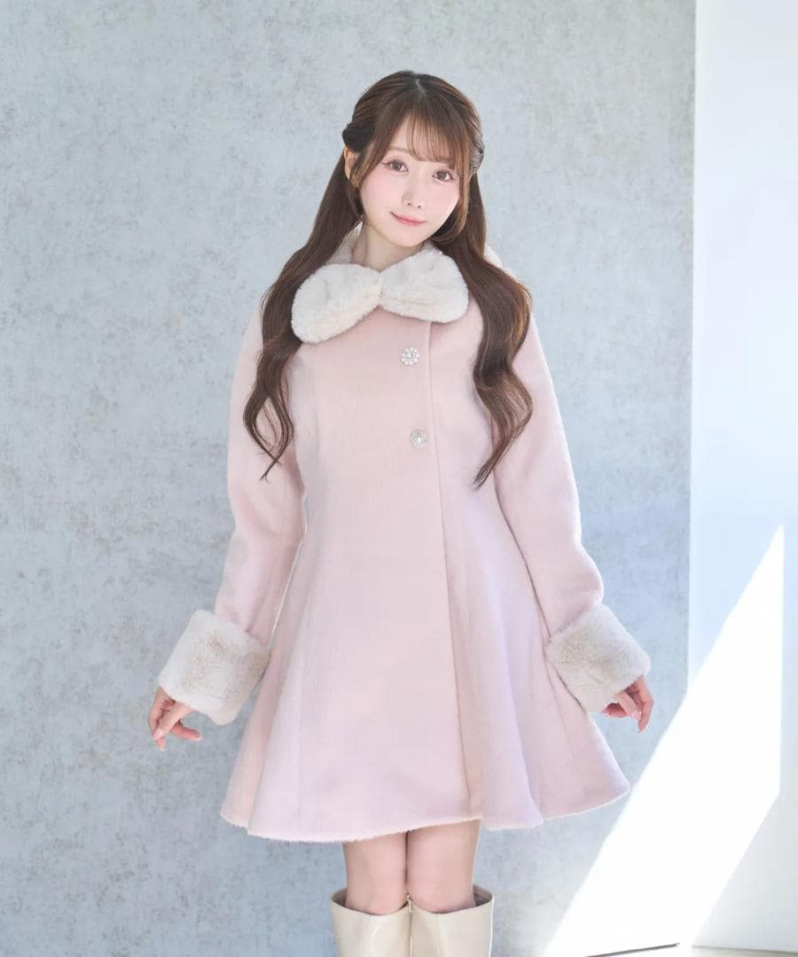【新品】Rosé Muse tippet set flare coat ピンクS