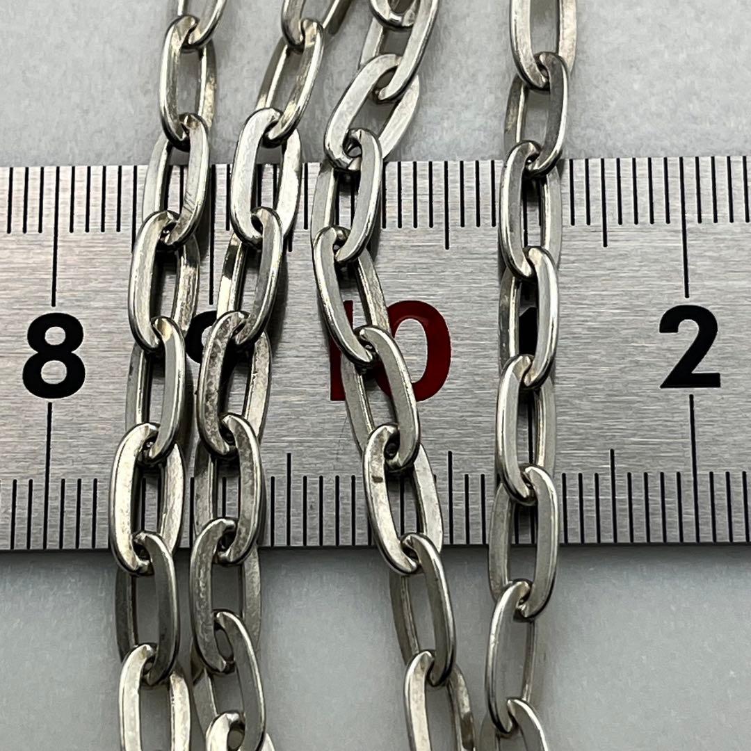 シルバー925 ネックレス 長小豆 平小豆 ロング小豆 50cm