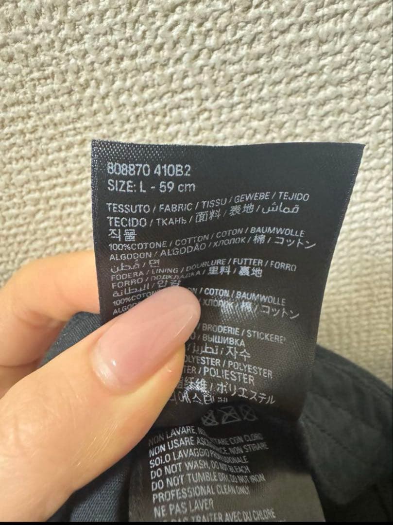 【正規品・美品】BALENCIAGA バレンシアガ ロゴ キャップ 帽子ブラック