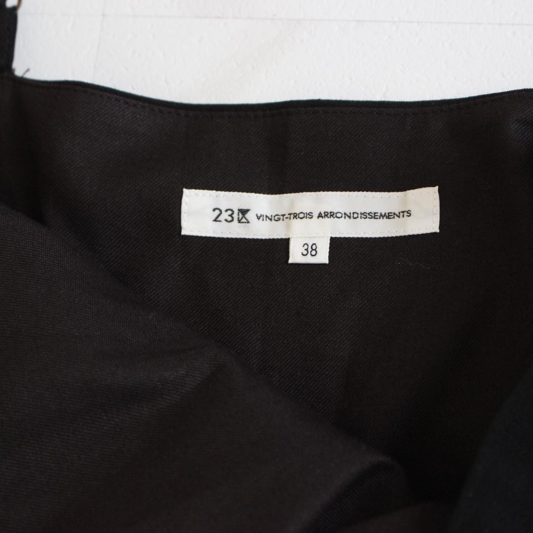 【24SS】23区 リネンレーヨンストレッチ サロペット M ブラック