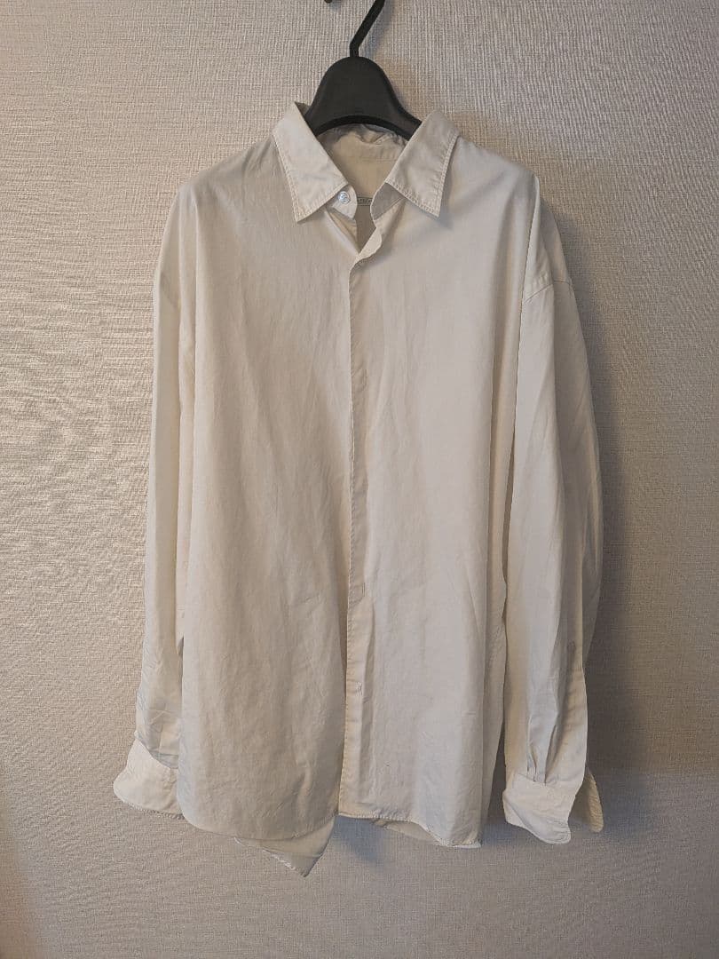 A.PRESSE Regular Collar Shirt ホワイト/ベージュ