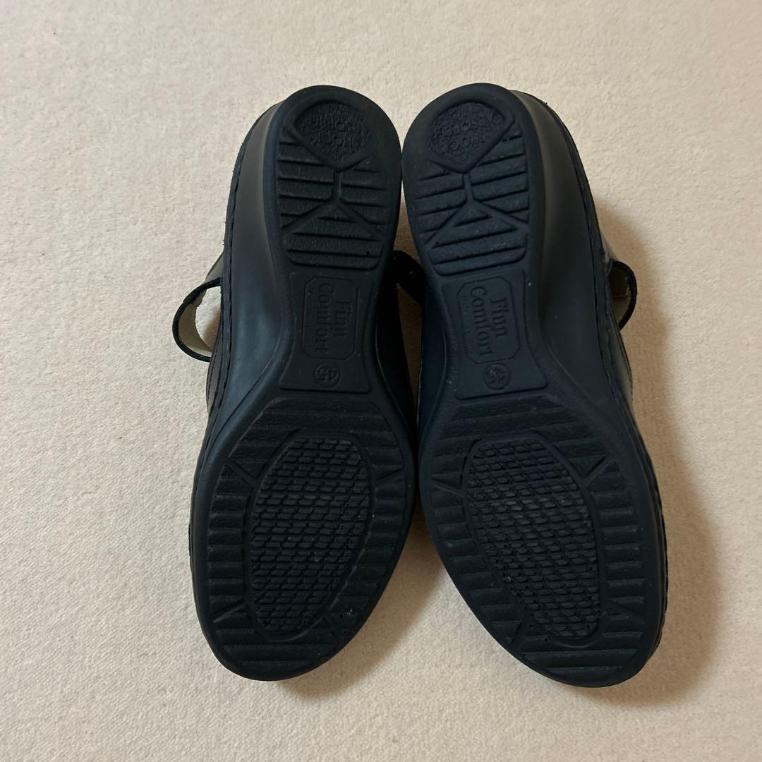 Finn Comfort ストラップ レザーシューズ D 4 1/2
