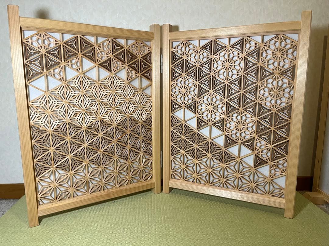 組子　組子細工　パーテーション　伝統工芸品