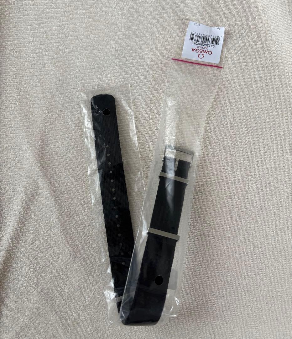 OMEGA official 黒 NATOストラップ/ベルト　美品