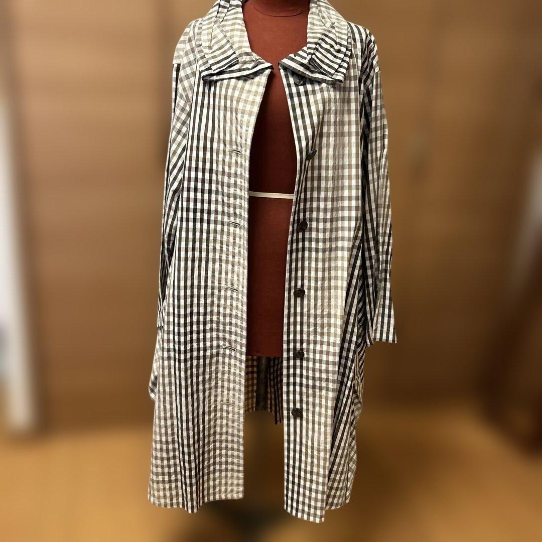 センソユニコ慈雨　チェック柄 コート　サイズ40