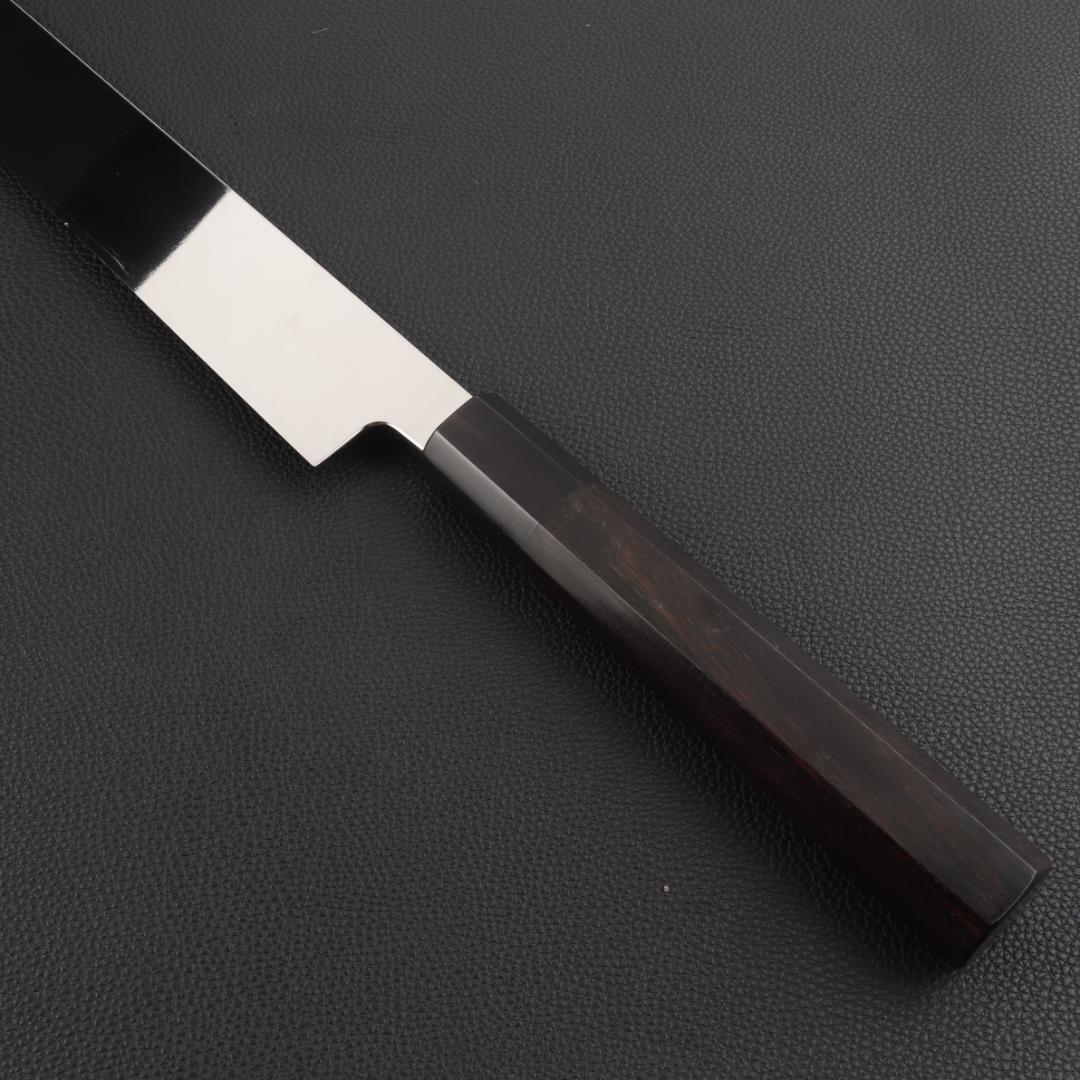10853柳刃包丁 尺三鏡面仕上げ 刺身包丁 刃は究極の切れ味 黒檀黒水牛八角柄