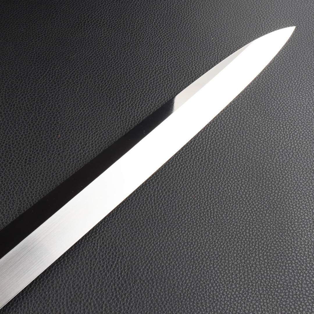 10853柳刃包丁 尺三鏡面仕上げ 刺身包丁 刃は究極の切れ味 黒檀黒水牛八角柄