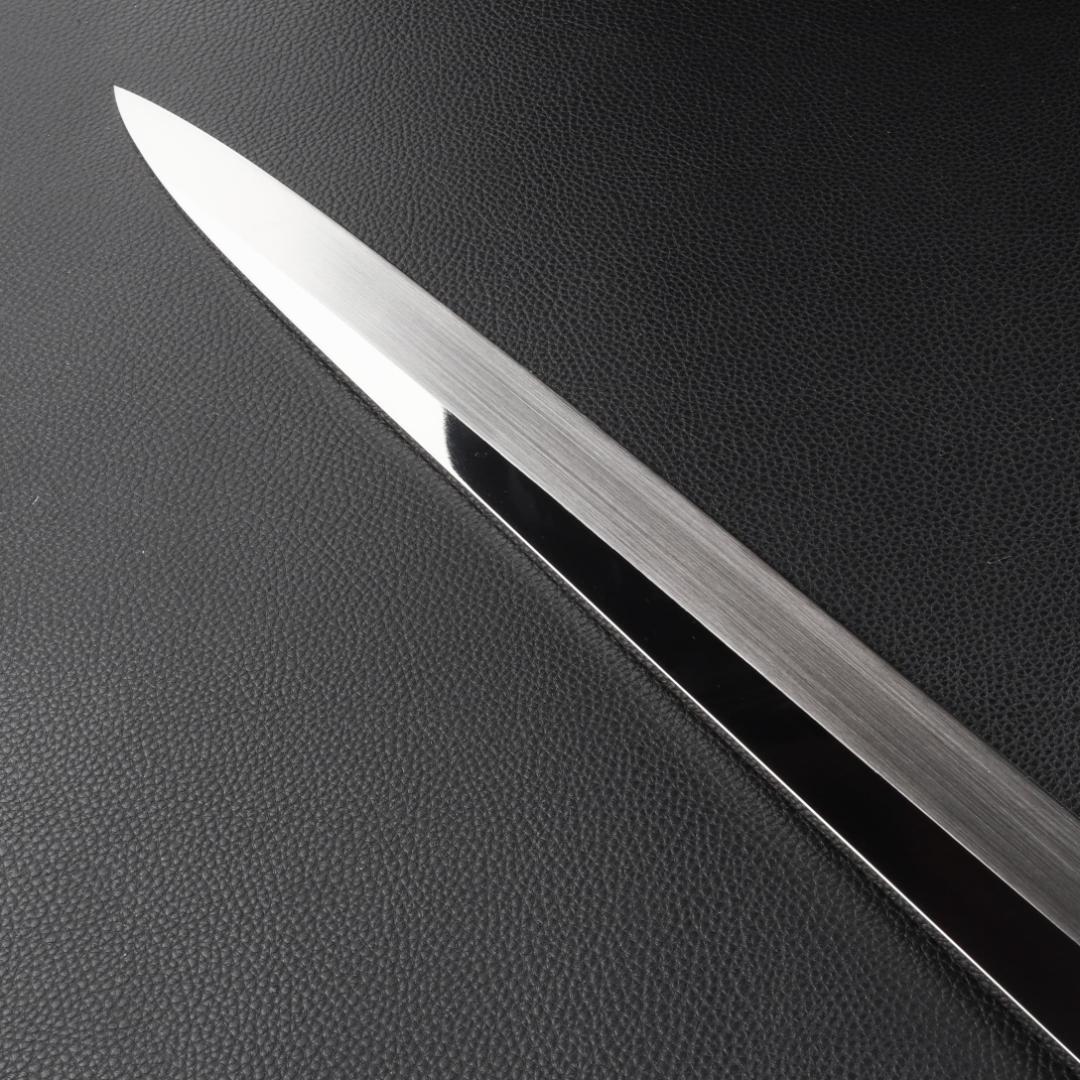 10853柳刃包丁 尺三鏡面仕上げ 刺身包丁 刃は究極の切れ味 黒檀黒水牛八角柄