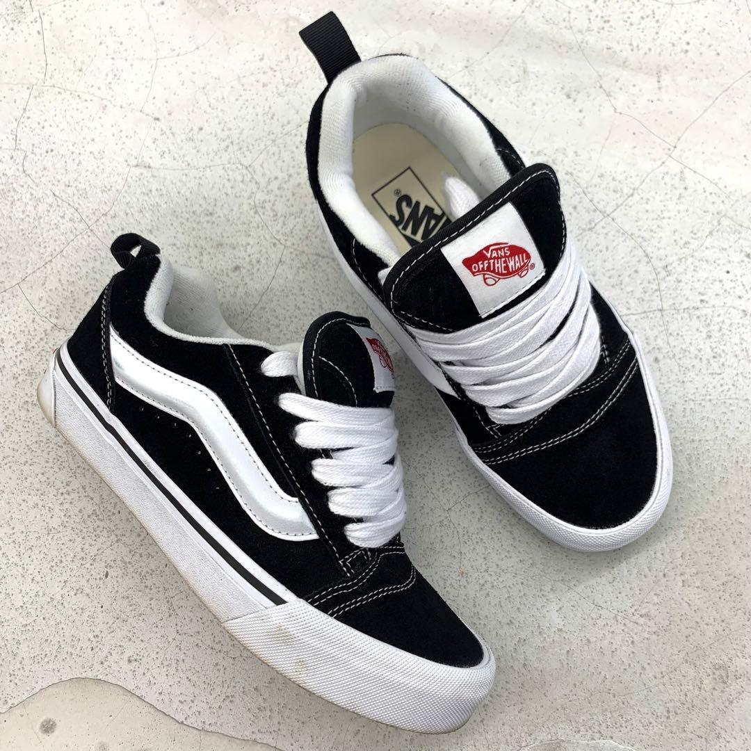 VANS KNU SKOOL Suede Black/Whiteブラックホワイト