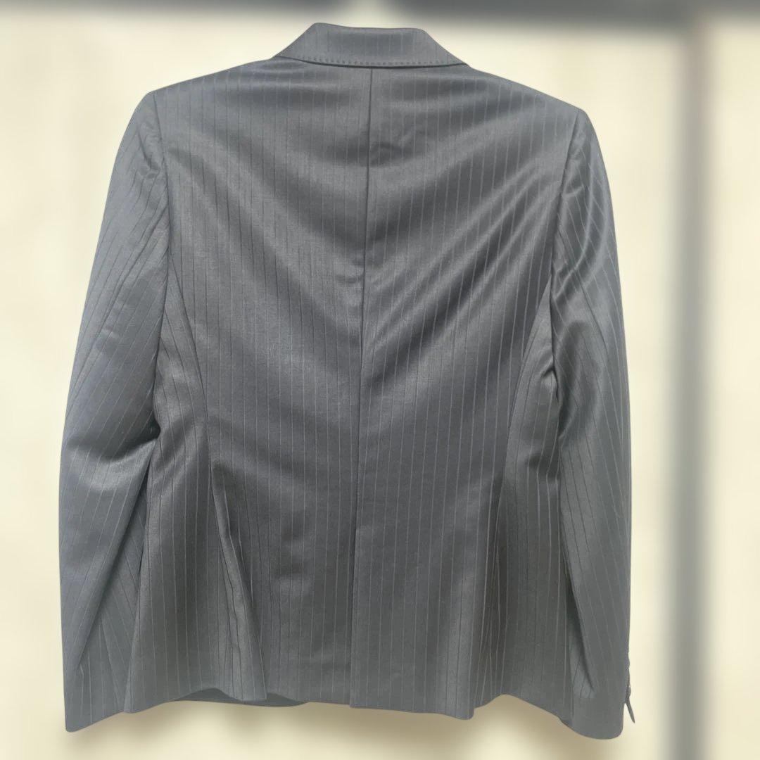 値下げ【美品】23区 パンツスーツ上下 サイズ36 ダークグレー ストライプ