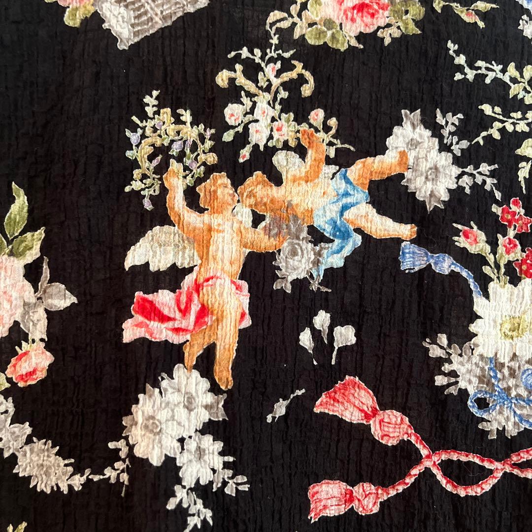 TUNIC 鴨居羊子 花柄 綿 日本製 チュニック