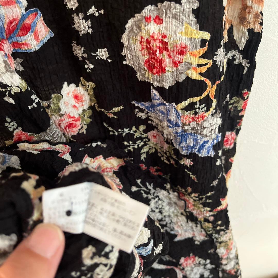 TUNIC 鴨居羊子 花柄 綿 日本製 チュニック