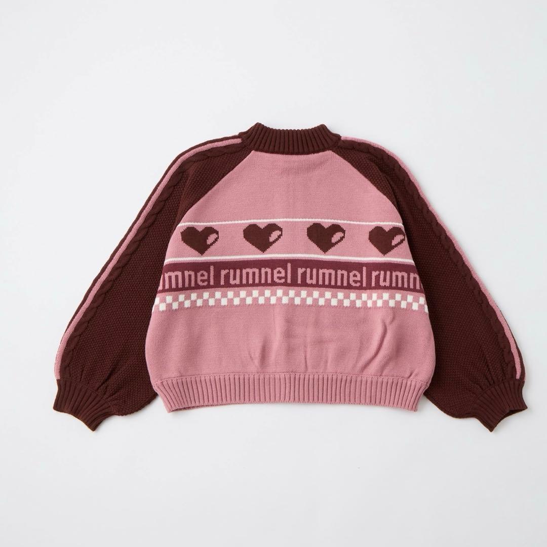 rumnel: ハートジップニットブルゾン