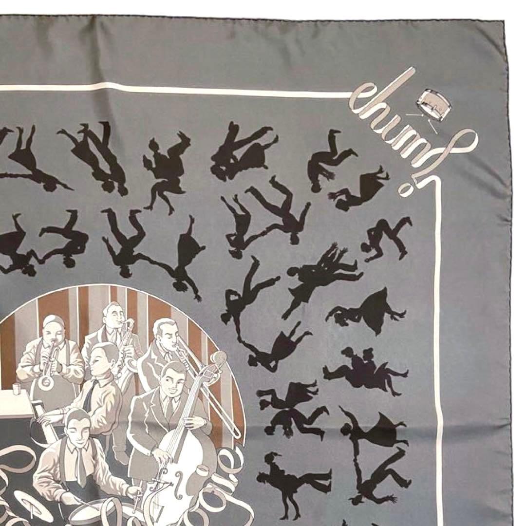 希少 極美品 エルメス シルクスカーフ カレ90 ブギウギ jazz ジャズ