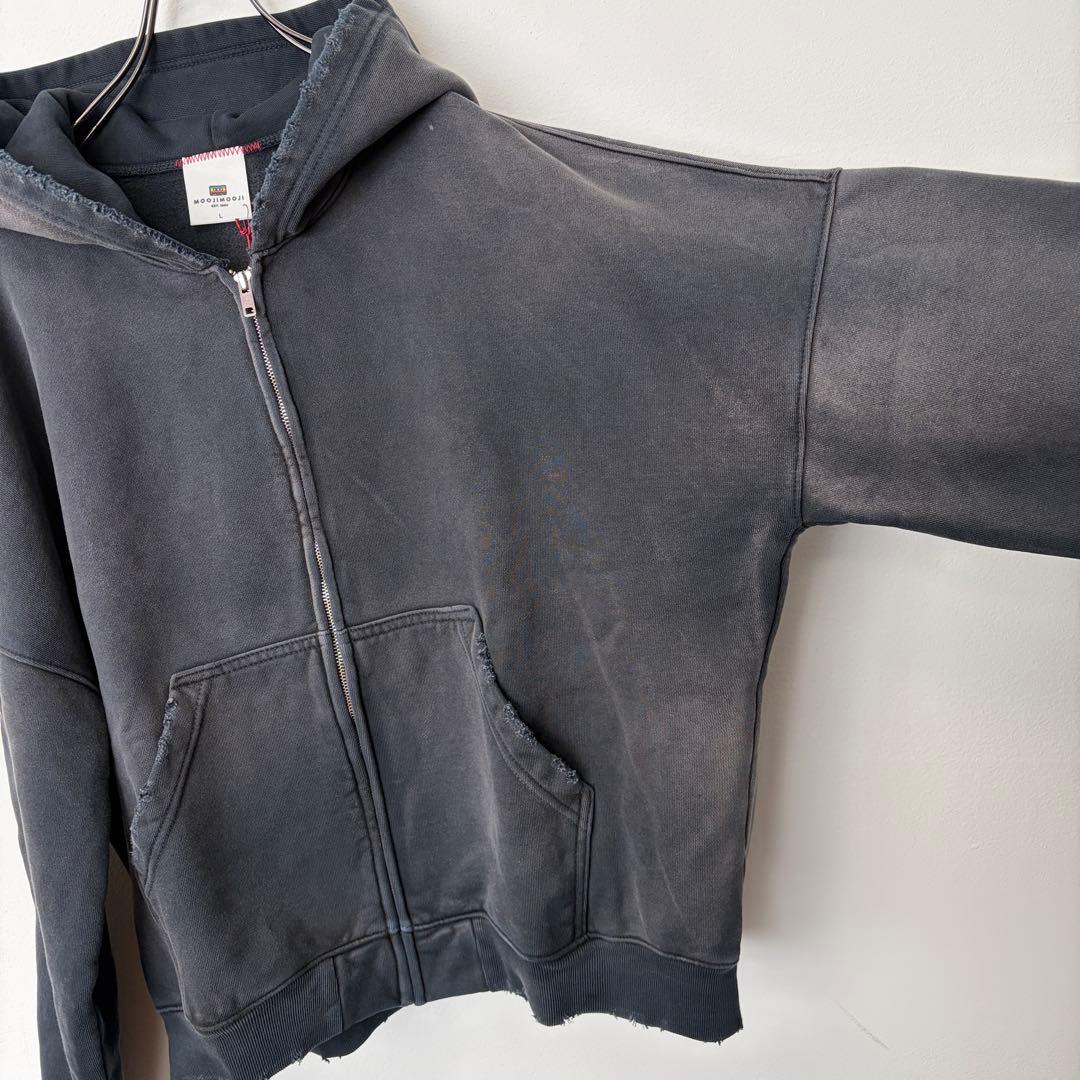 トップス MOOJI MOOJI US Oversize Zip Up Hoodie L