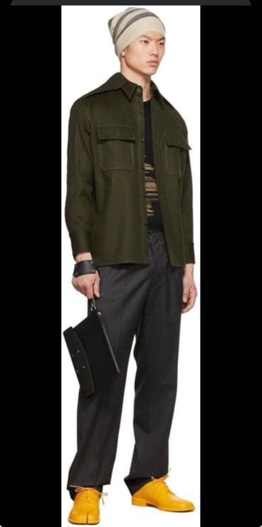 maison margiela 22ss オリーブ シャツジャケット