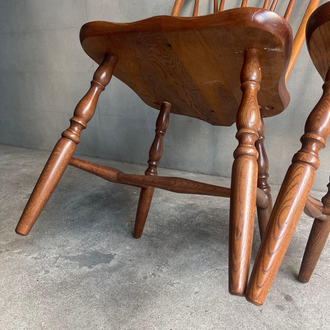 柏木工　ダイニングチェア　ウィンザーチェア　2脚セット