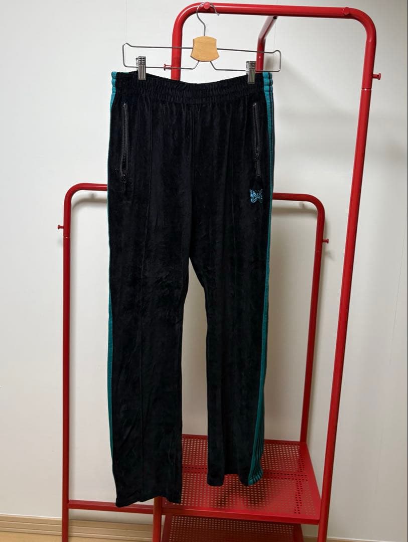パンツ Needles Narrow Track Pants Velour Black