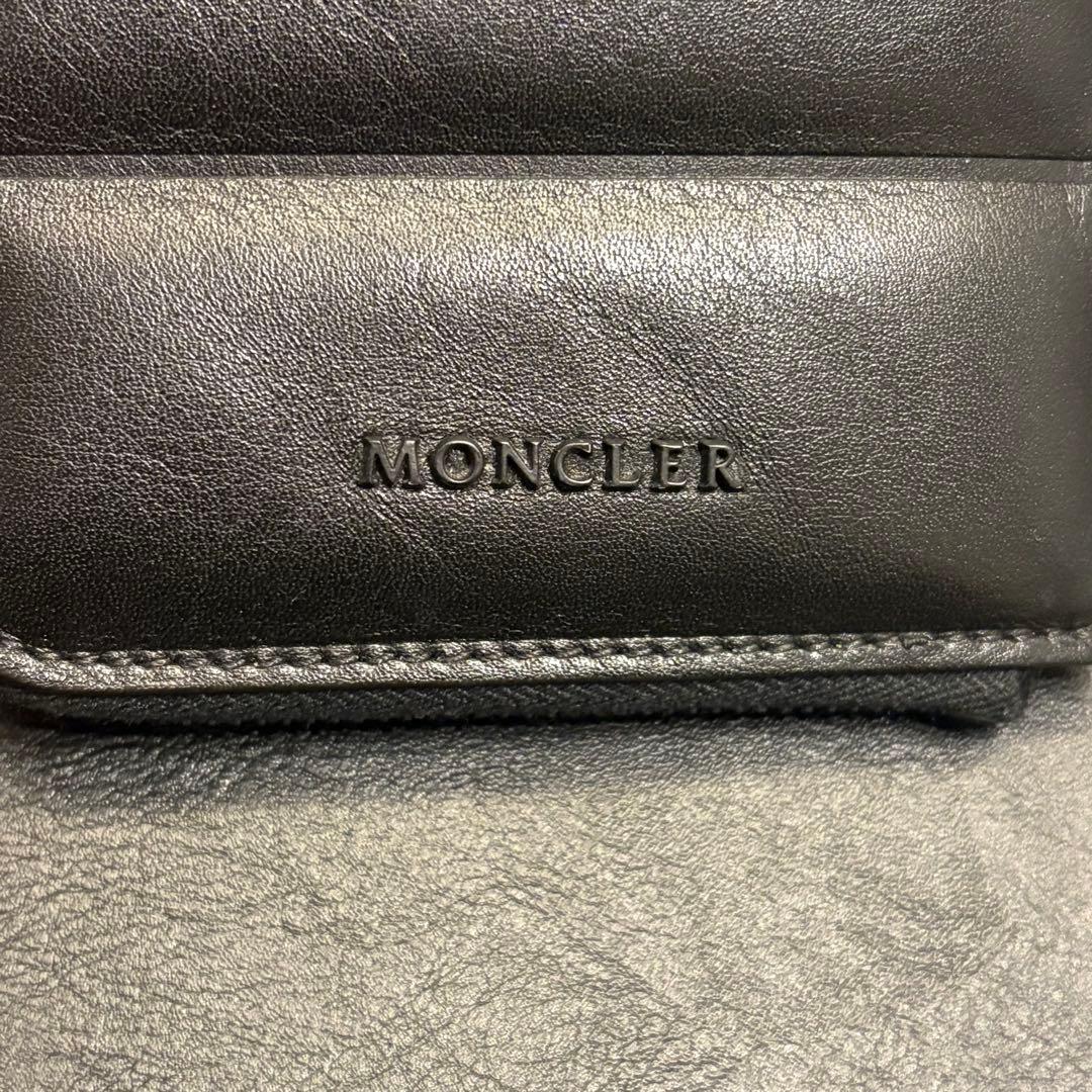 MONCLER モンクレール　ミニ財布　ケース　ブラック　ストラップ付き