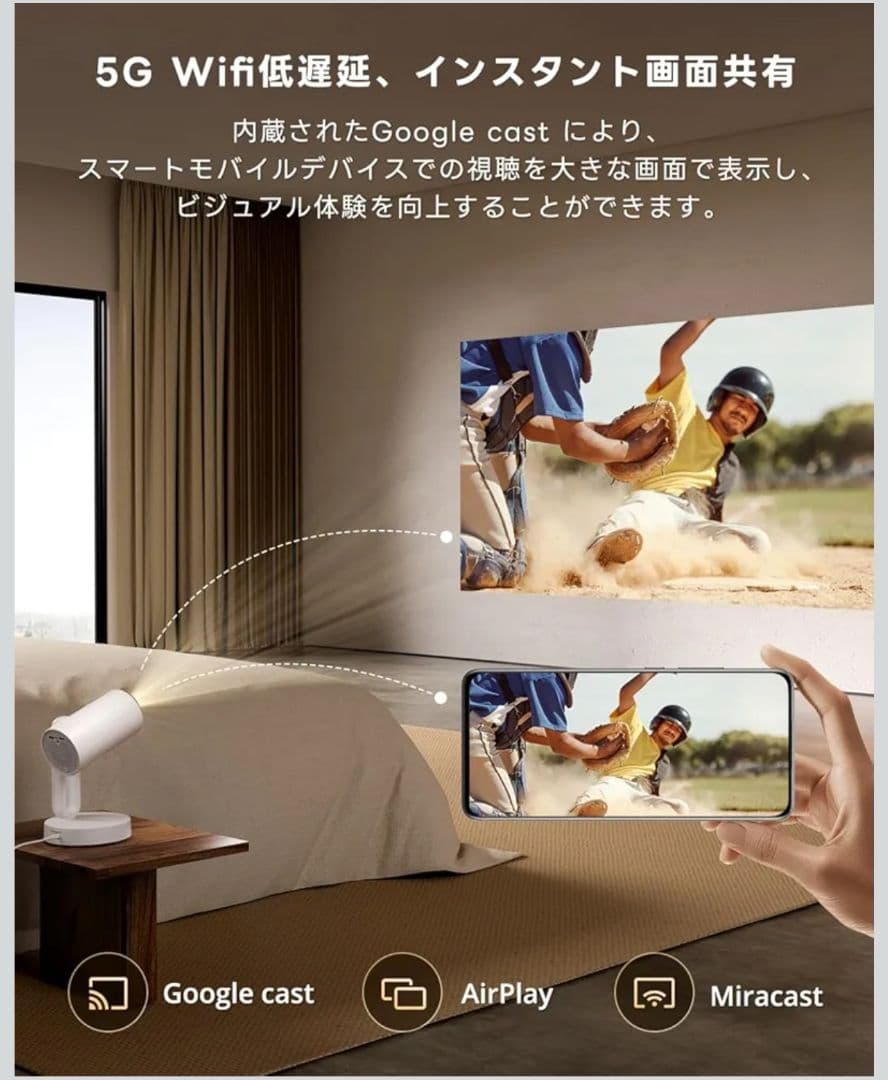 【最終価格】GoogleTV搭載・Netflix公式ライセンス プロジェクター