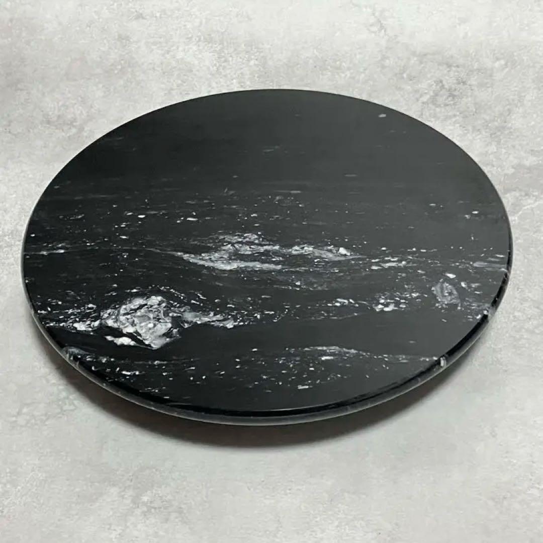 【新品未使用】【大幅値下げ】JEmarble 大理石製 回転台 黒