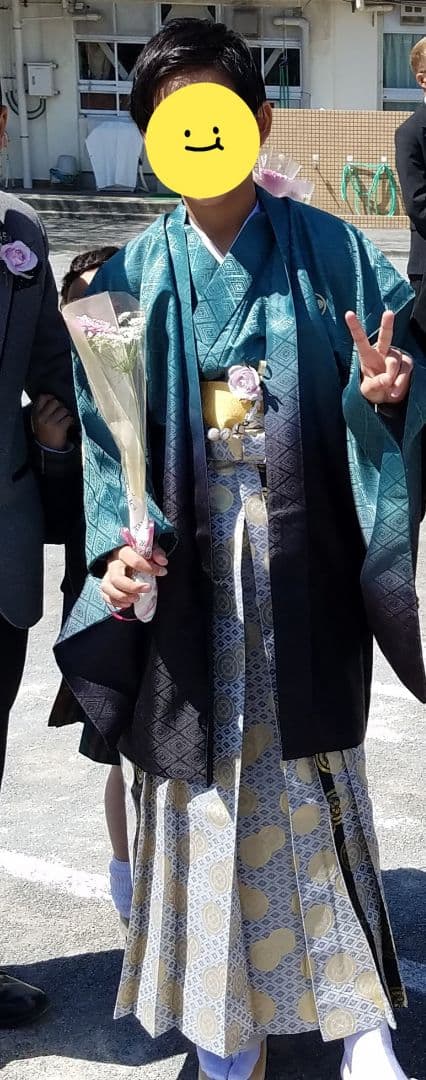 【卒業式】【袴】ジュニア男子 着物セット 13才用