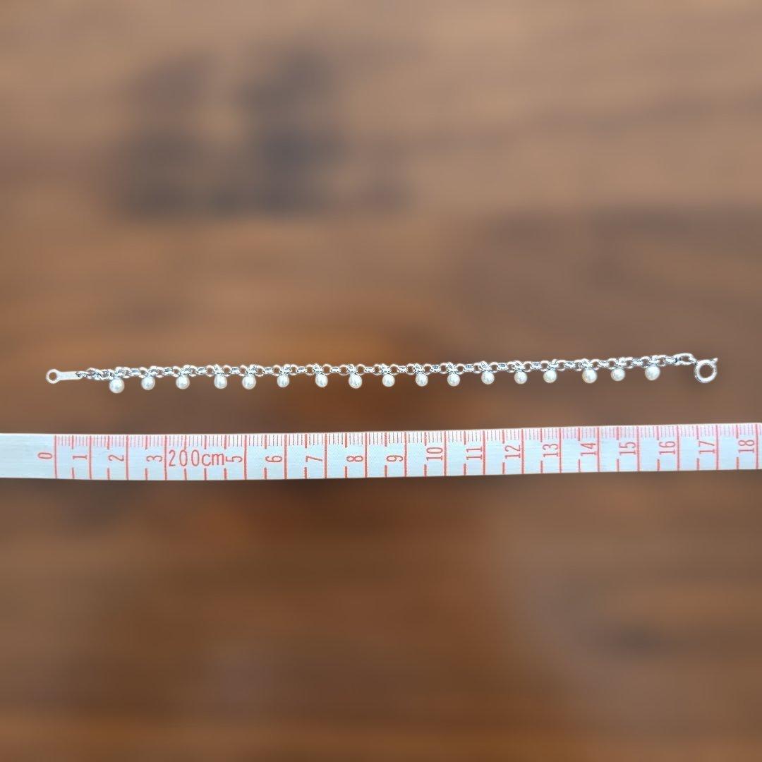 【美品】TASAKI 淡水パールブレスレット　シルバー