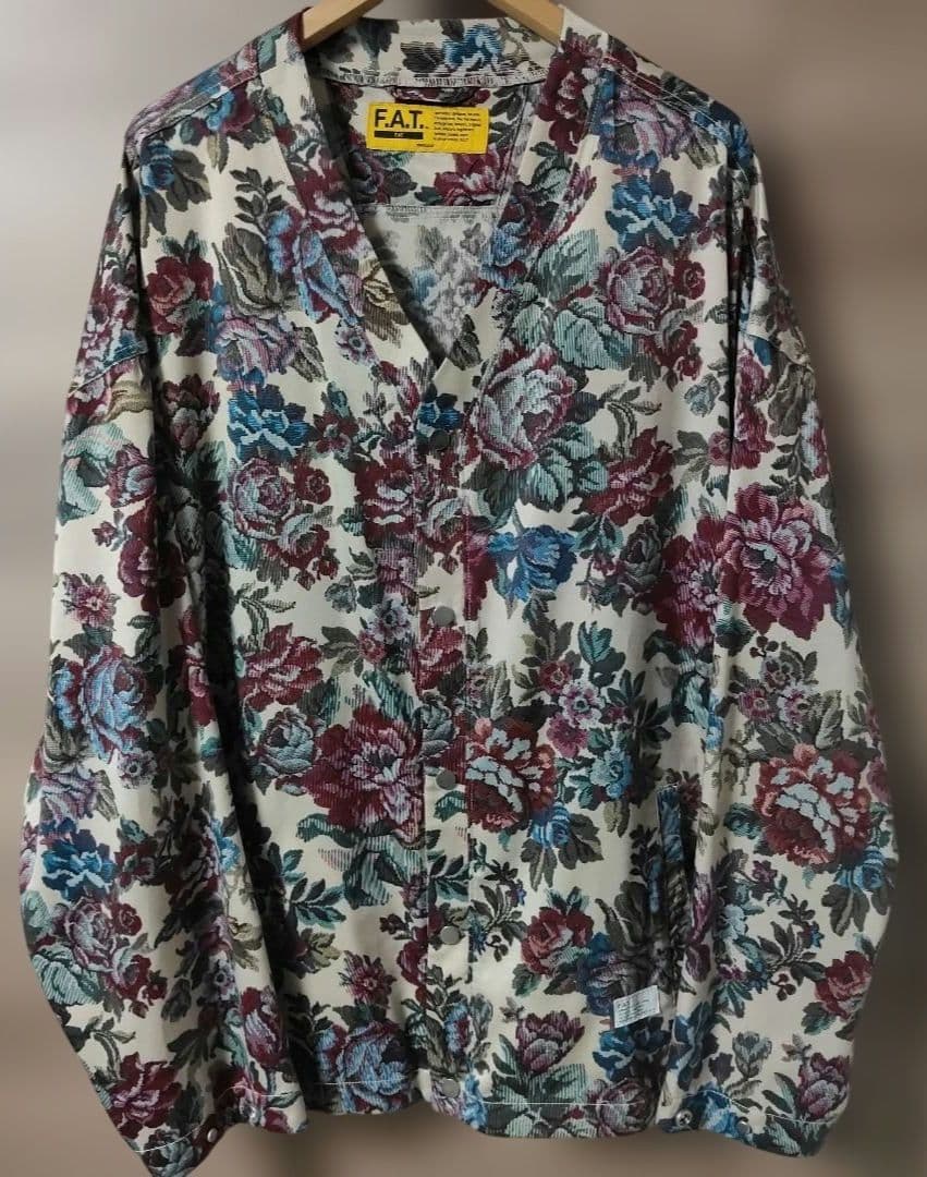 極美品FAT 総柄、花柄カーディガン BLOSSOGAN サイズFAT(XL)