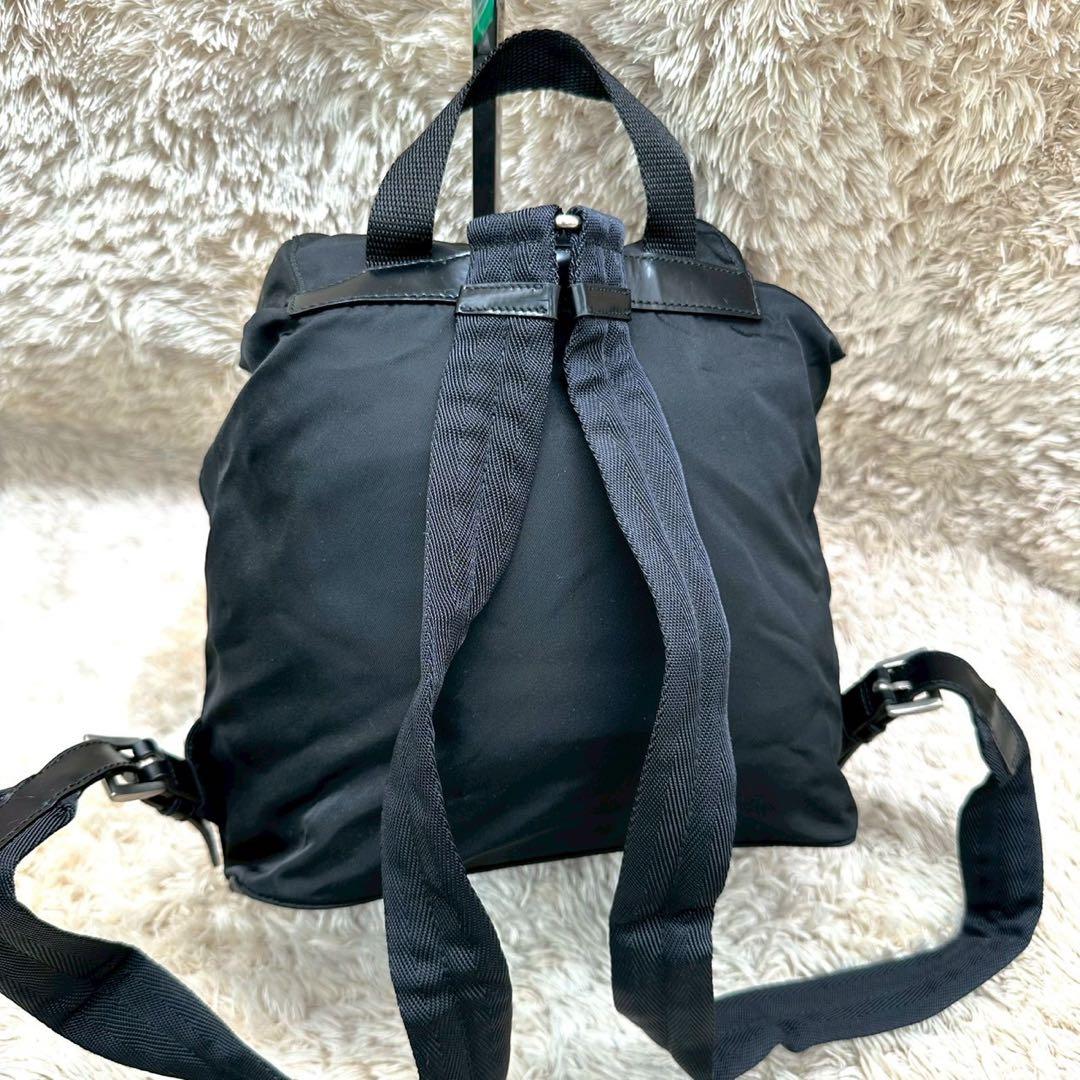 【美品】プラダ リュック ブラック ナイロン 三角ロゴ ユニセックス