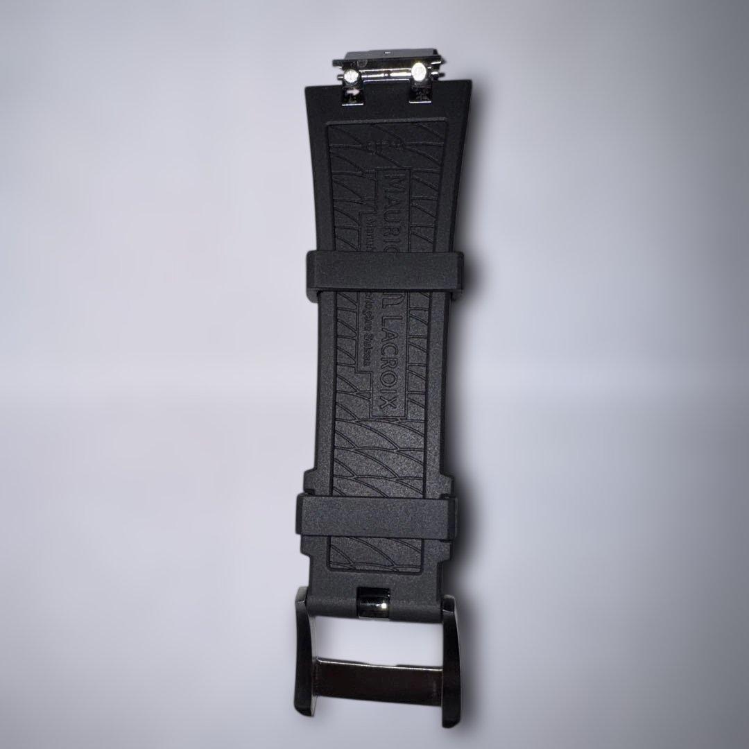 モーリス・ラクロア　アイコン 39mm ラバーストラップ（ブラック）