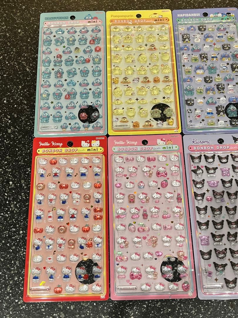 サンリオmini　ボンボンドロップシール・コンプリートセット