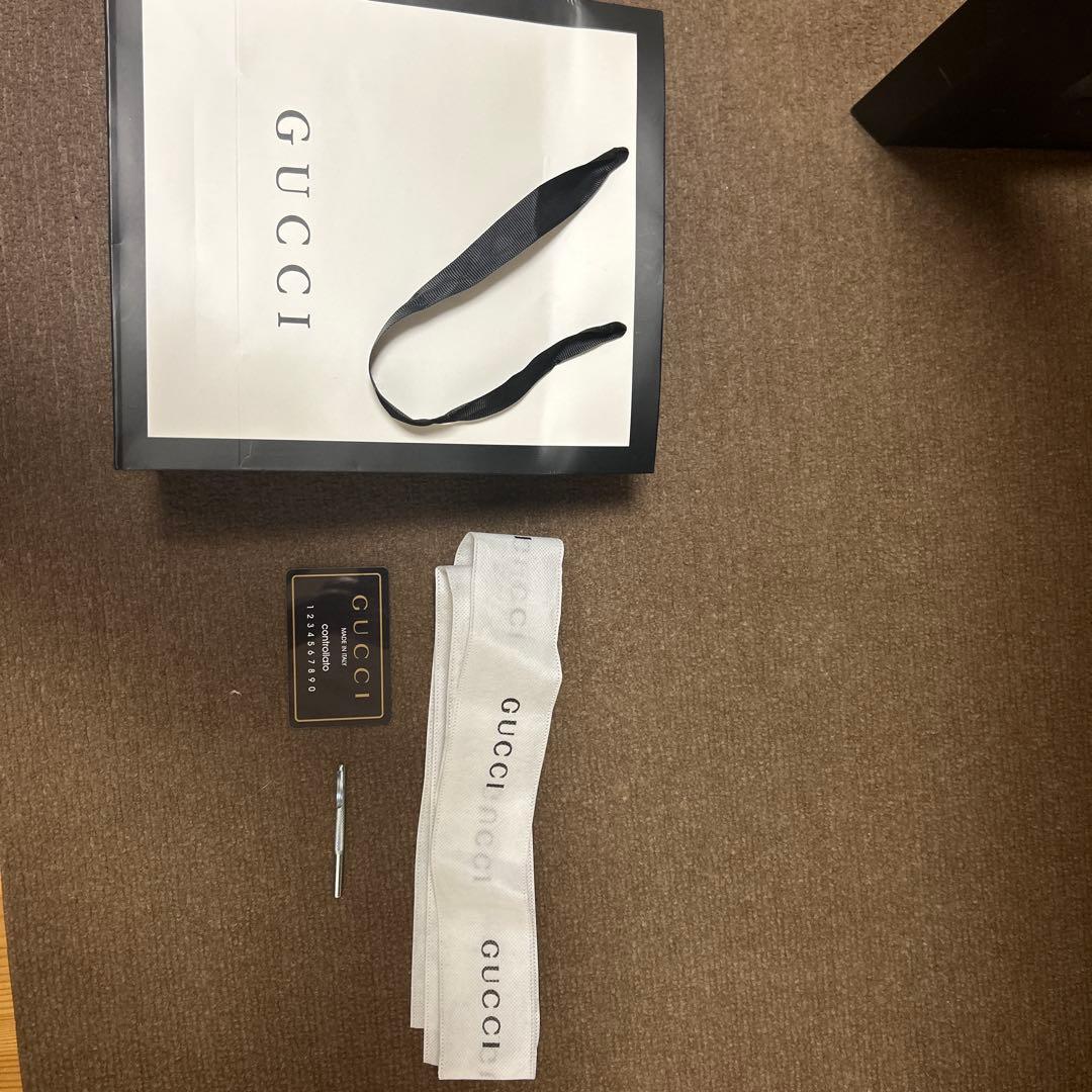 GUCCI GGパターン ベルト グレー ゴールドバックル