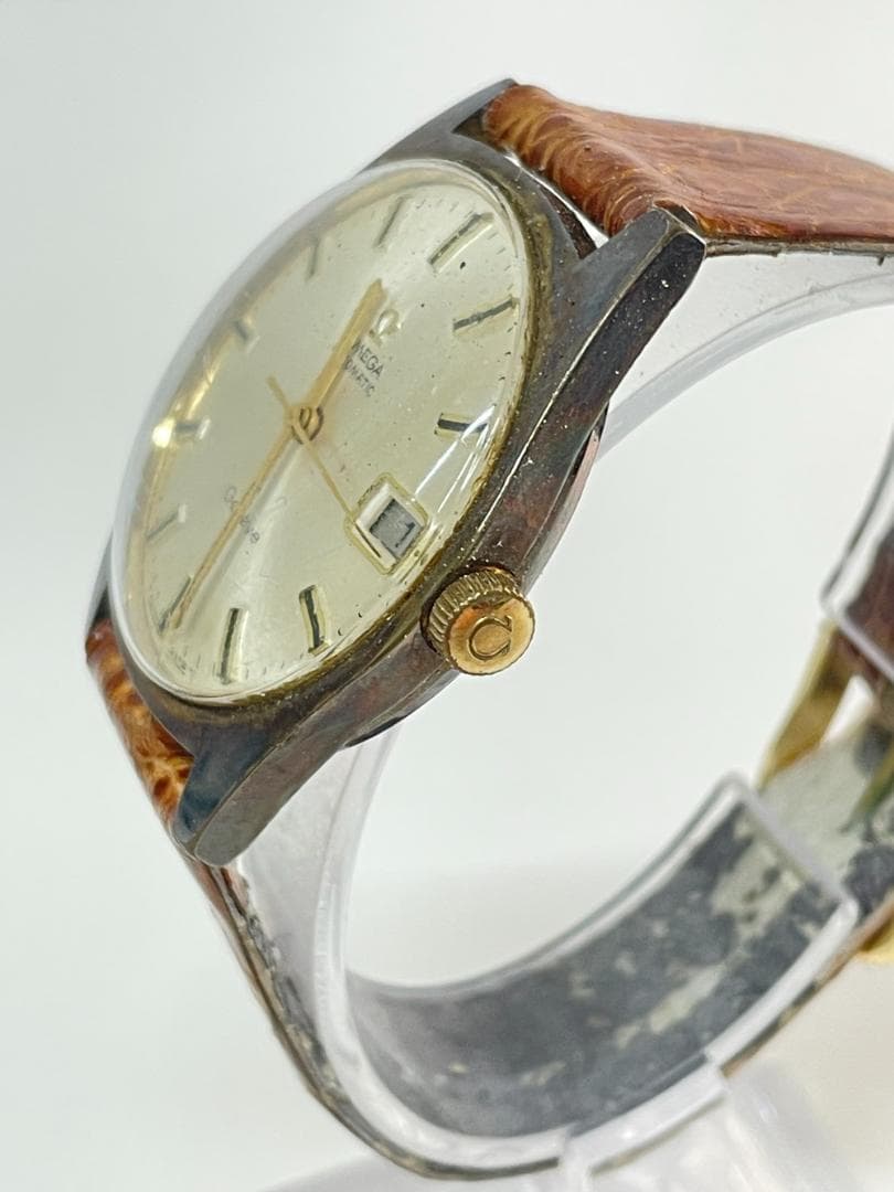 ◆OMEGA Geneve 自動巻き デイト表示 ゴールド 腕時計　08231