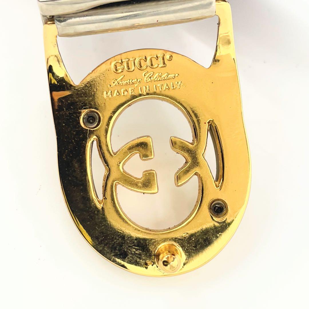 GUCCI グッチ オールドシェリーライン バックルベルト　GGロゴ