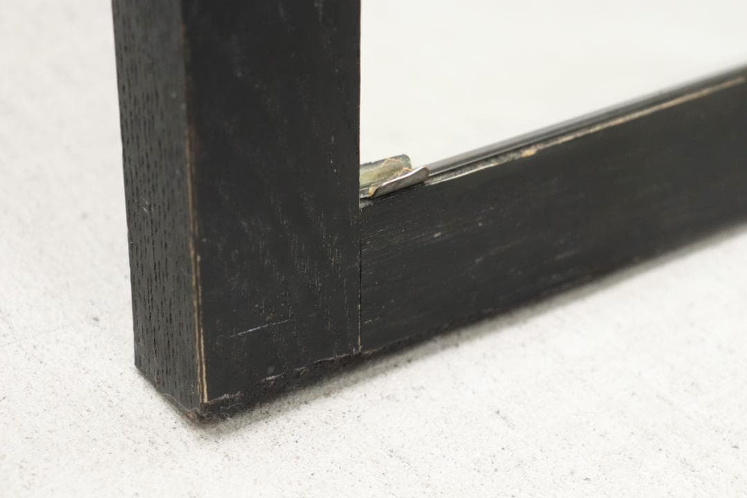 オーク材 ブラック 自立式 ミラー 姿見 全身鏡 モダン アパレル 店舗什器