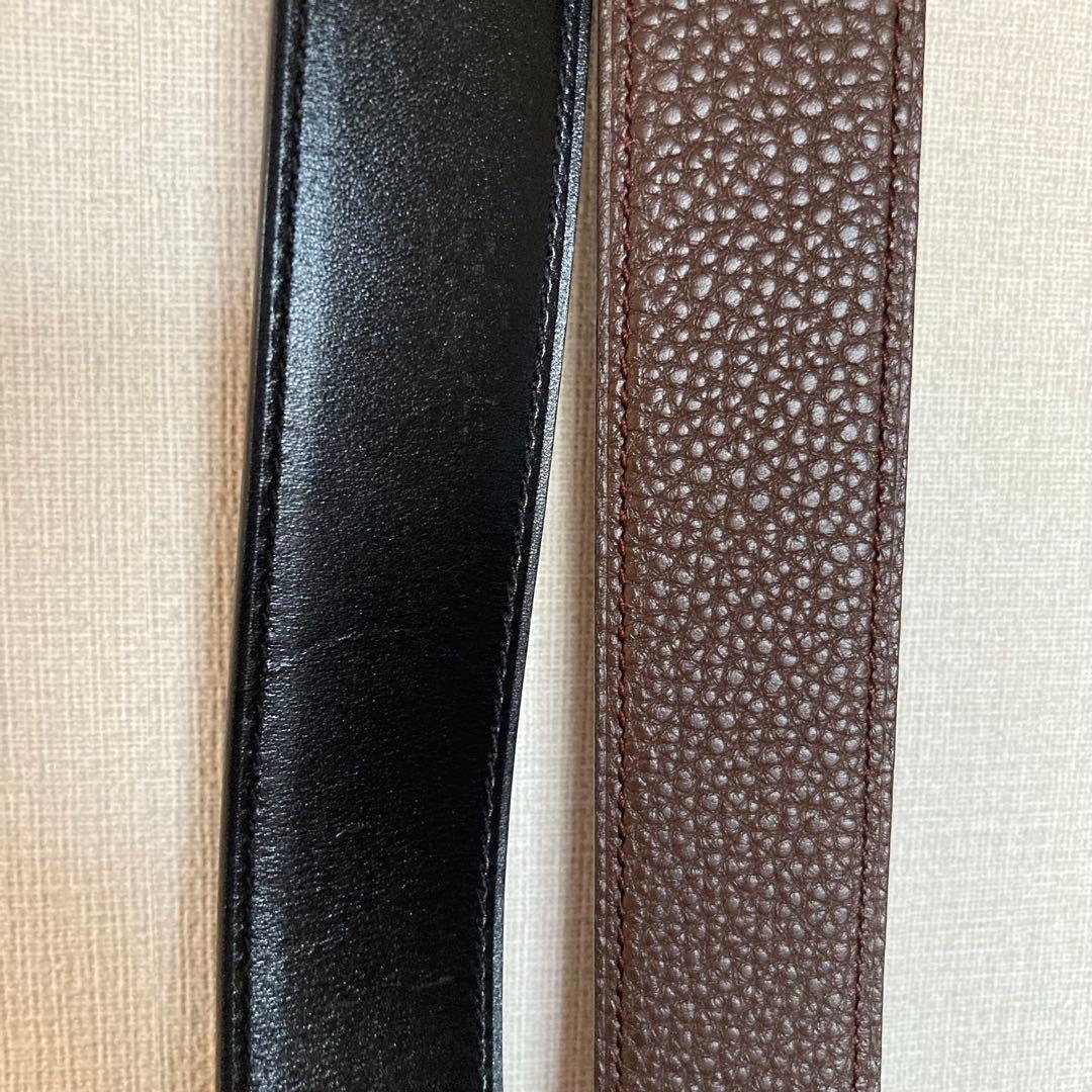 ★美品★ HERMÈS エルメス　Hストリエ　レザーベルト リバーシブル