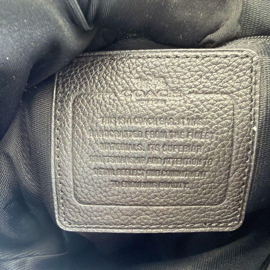 極美品 COACH トートバッグ オールレザー ブラック イーディ 33727