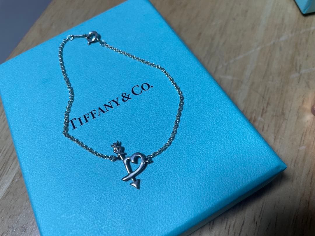 Tiffany & Co. ラビングハートアローブレスレット　シルバー17cm