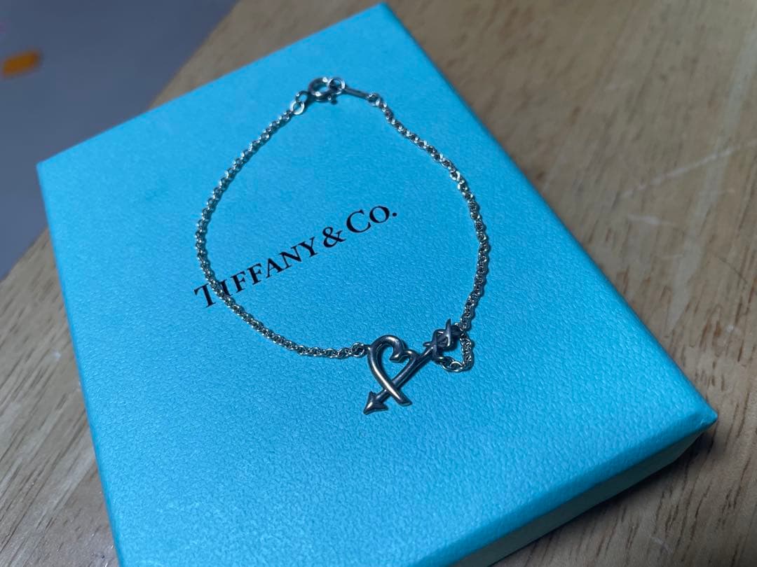 Tiffany & Co. ラビングハートアローブレスレット　シルバー17cm