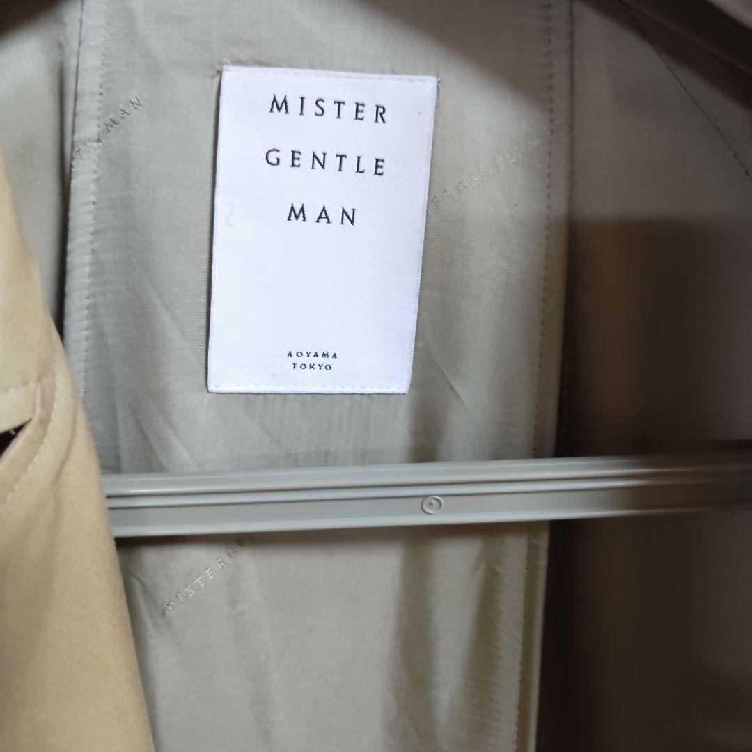 MISTER GENTLEMAN 背中フェイクレザー切り替え トレンチコート