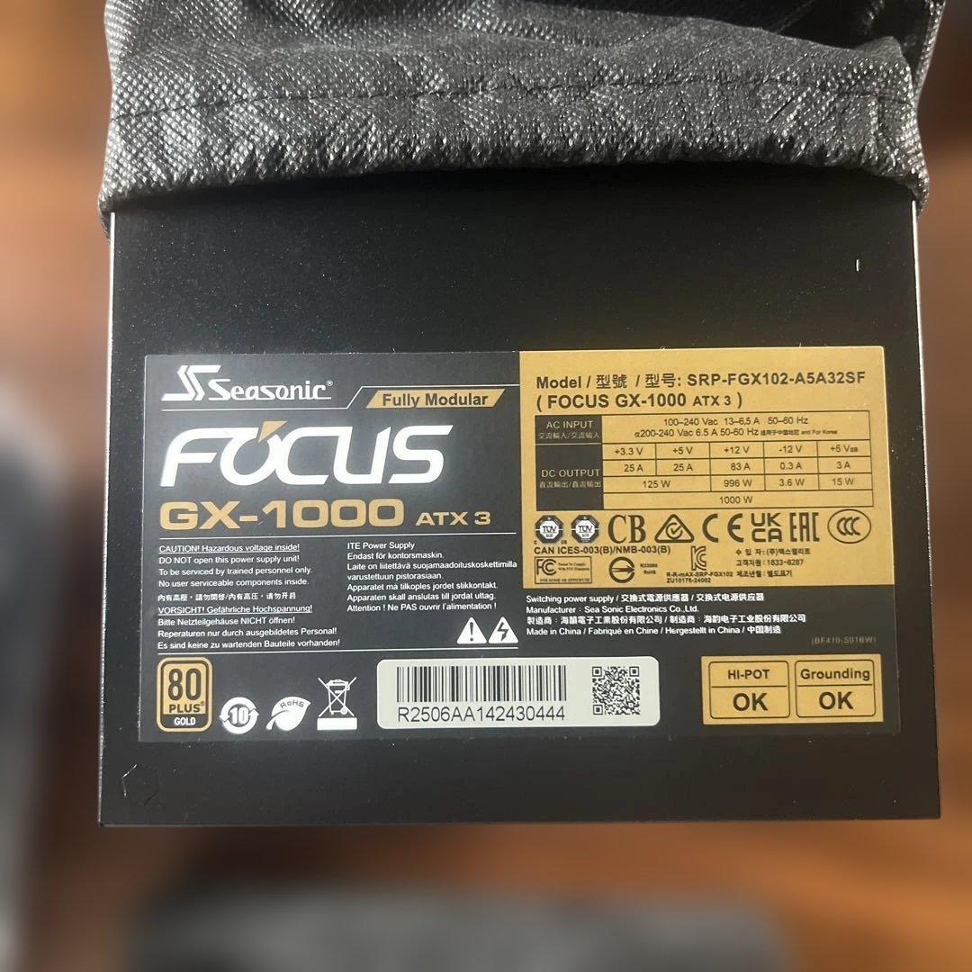 M*o様 【新品】Seasonic FOCUS GX-1000 AKT3 100