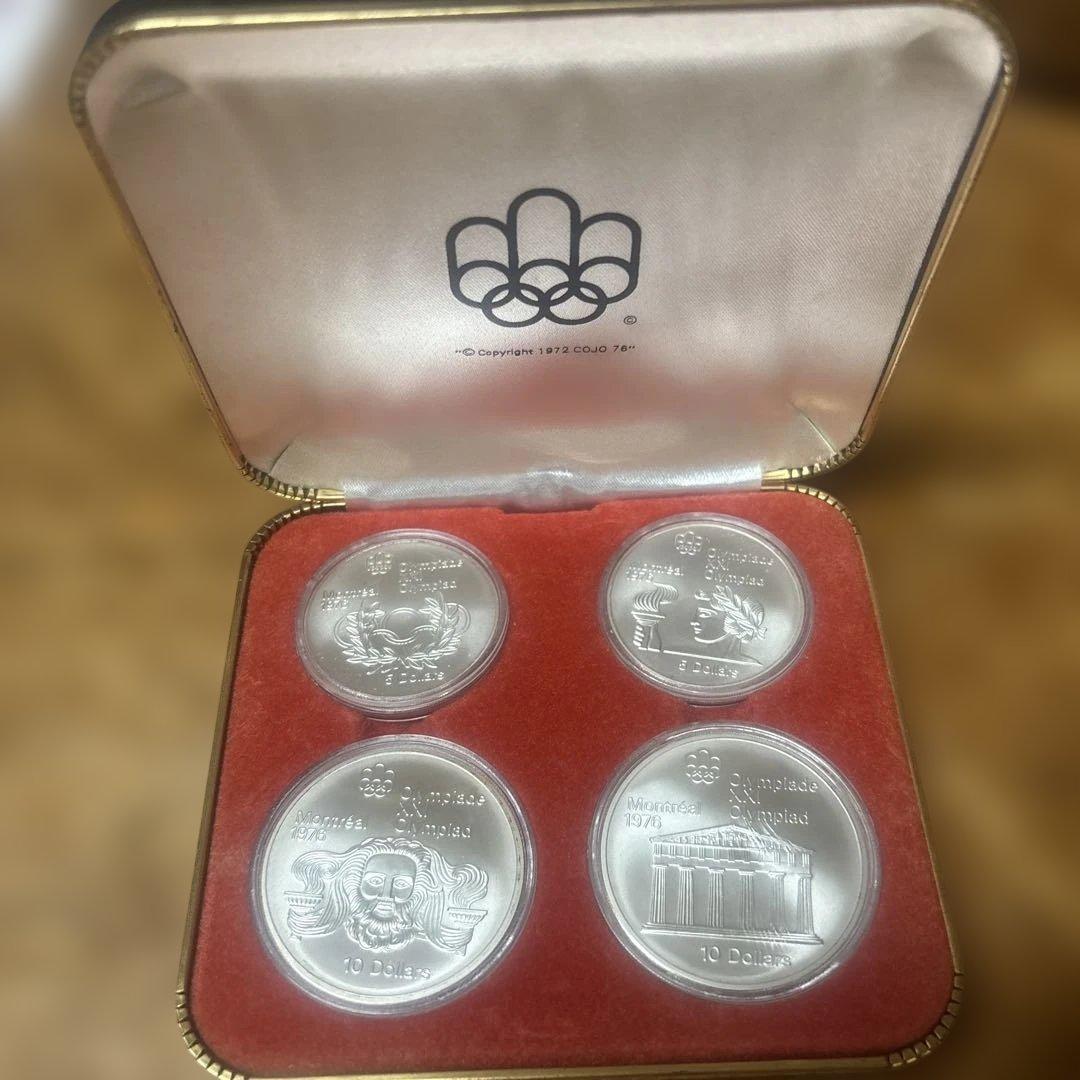 モントリオール1976オリンピック 銀製記念硬貨 4枚セット
